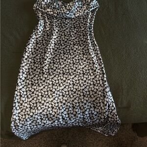 bebe Black and White Floral Maxi Dress